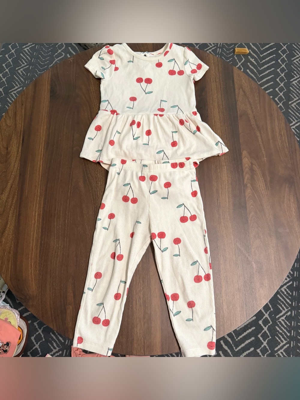 Baby girl onesie and pants set